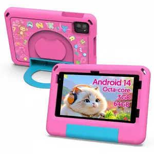 Android 14 7-Inch Kids' Tablet! 3GB RAM  And 64GB ROM. 1024*600 IPS HD Screen, 5G Wifi + Wifi6, 3500Mah Battery, Dual Cameras, Parental Controls, Tablet, Pad
