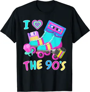 Retro Vintage I Heart Love The 90s Costume Party Outfit 1990 T-Shirt - Latellestcha Shop 47B0BFRS97XR