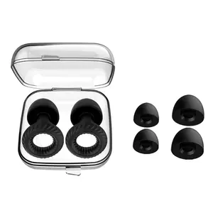 Reusable Silicone Earplugs with Storage Case, Soft Comfortable Ear Tips in S/m/l, Ideal for Sleep Swimming Concerts Learning