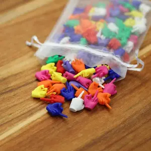 3D printed middle finger-shaped colorful plastic ornament, creative prank and fun desktop decoration