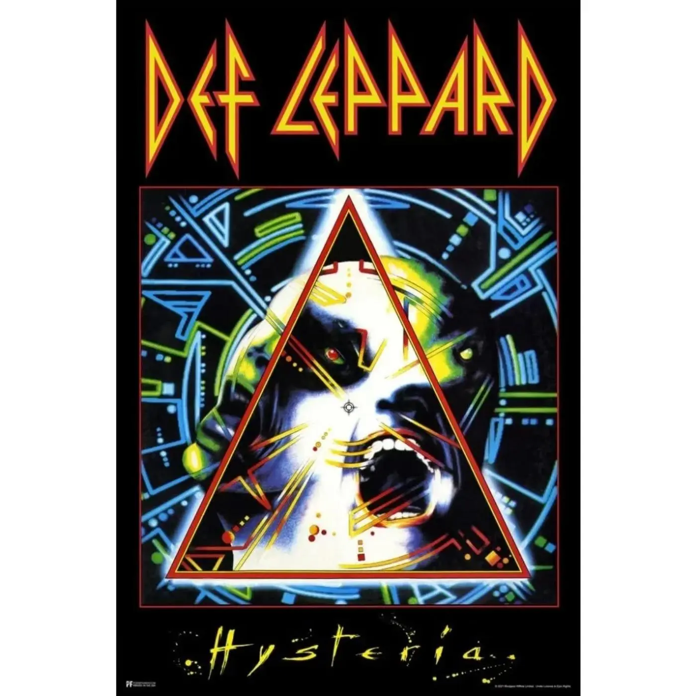 Def Leppard Hysteria Album Cover Retro Vintage 80s Heavy Metal Wall Art Print Poster, Perfect Merch for Die-Hard Fans, Decor