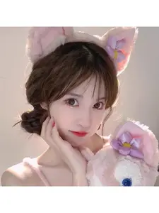 New hairband for women, cute cartoon headband with ears, hair clip for going out or washing face, hair accessory