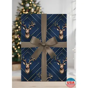 Festive Reindeer Christmas Wrapping Paper