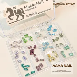 MM&BAUBLE Colorful K9 Rectangular Faceted Gemstones – Ice-Clear Crystal Rhinestones for Nail Art, Tumblers & DIY Jewelry Decor