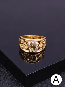 Elegant Elephant Design Ring, Fashion Jewelry for Party, Daily Clothing Decor, Trendy All-match & Exquisite Jewelry for Birthday Gift