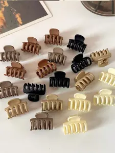 20 Pieces Mini Bangs Clips Set Matte Brown Princess Minimalist Style Hair Clips Assorted Designs for Women's Winter Autumn Fashion Holiday Outfits