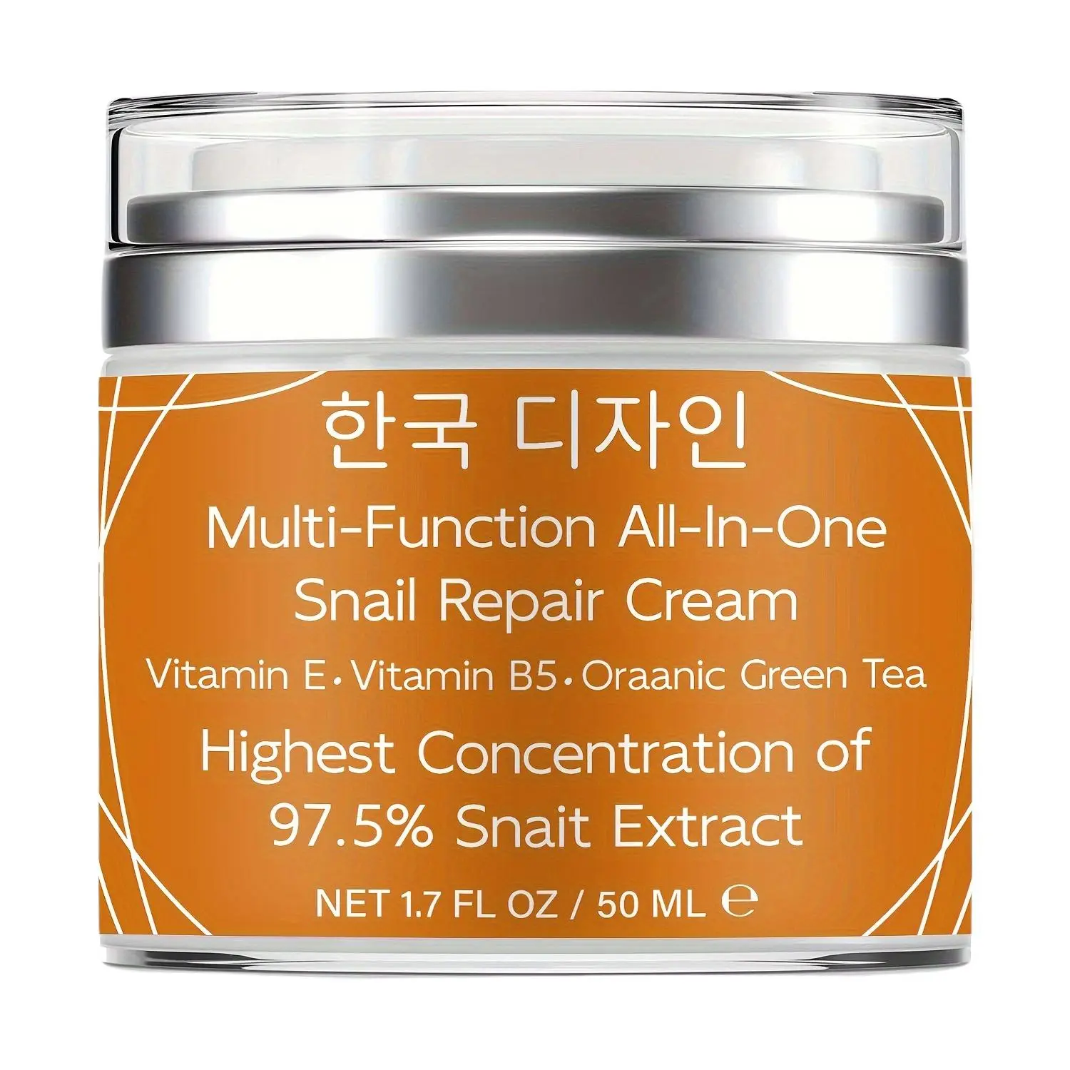 Snail Repair Facial Moisturizer with Organic Chamomile & Hyaluronic Acid - Soothing Cream to Hydrate Sensitive Skin, Reduce Redness & Prep for Makeup, Fragrance Free, 50Ml