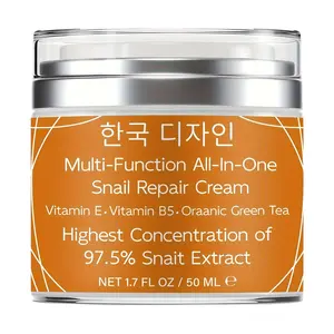 Snail Repair Facial Cream – Deep Moisture & Skin Soothing with Green Tea & Vitamins, Boost Radiance & Repair Daily, Great Christmas & Holiday Gift