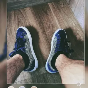 Personalized color blocking splicing low top board shoes, blue gray checkered suede canvas shoes, retro distressed sliding board shoes