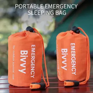 [BUY 1 GET 1 FREE] Portable Emergency Sleeping Bag Outdoor Mylar Thermal Blanket Waterproof & Reusable Camping & Hiking Emergency Equipment