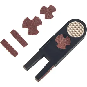 5-in-1 U Shaped Cue Tip Trimmer Billiards Tip Shaper with 8 Pcs Sandpaper