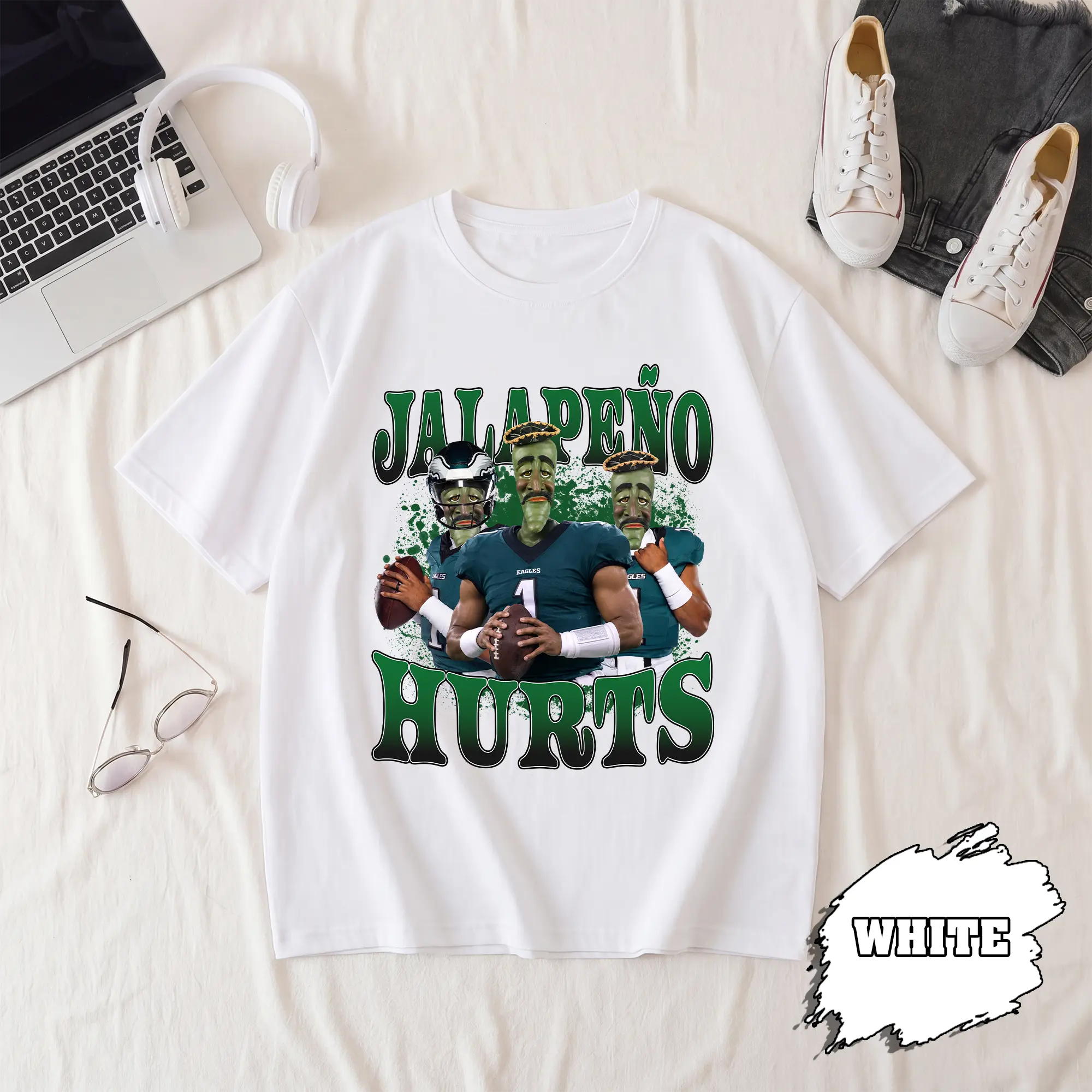 Jalapeño Hurts Meme T-Shirt, Eagle Football Sweatshirt, Jalen Hurt Hoodie