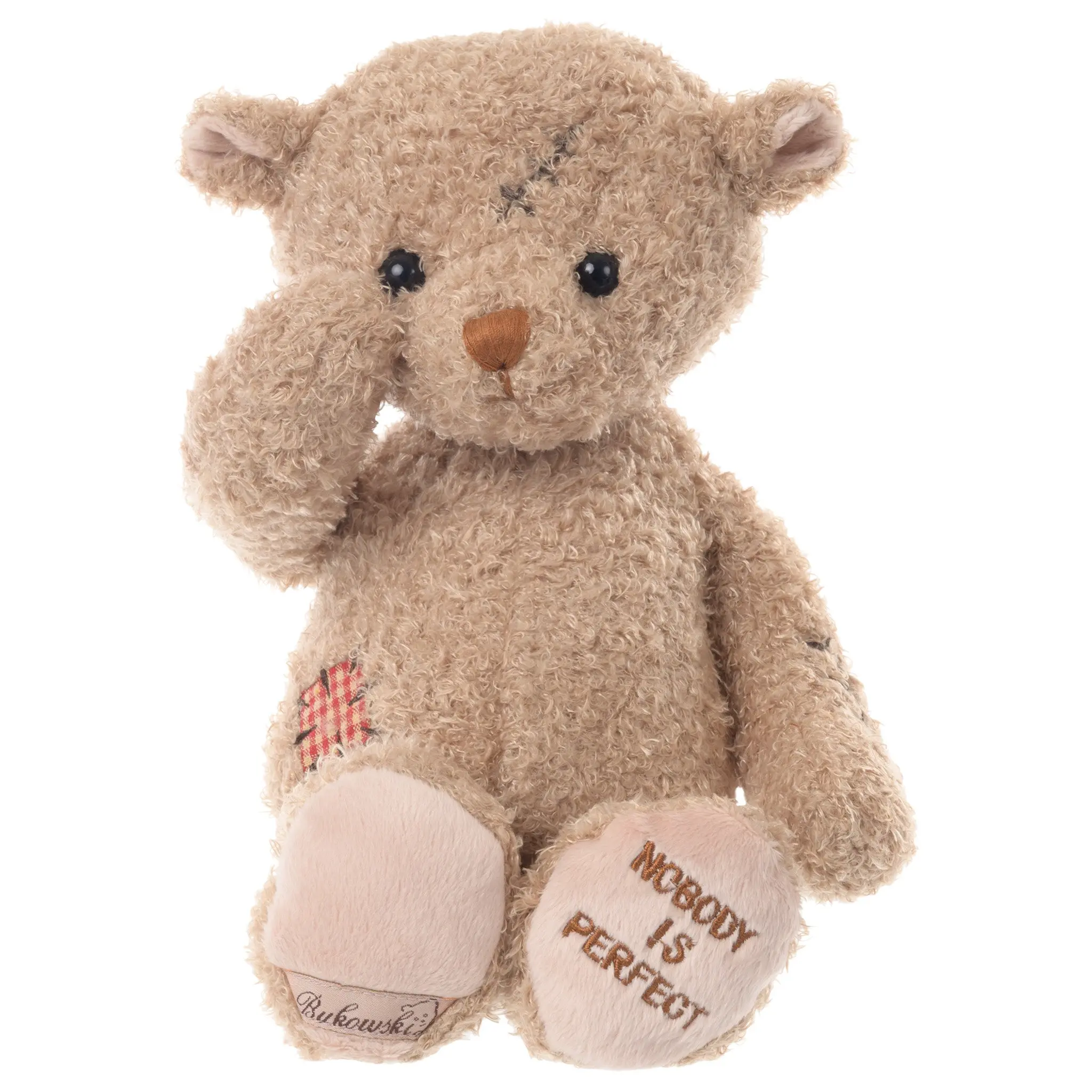 Bukowski Bears Nobody Is Perfect 11 Inch Soft Plush Teddy Bear Stuffed Animal Gift for Kids and Adults