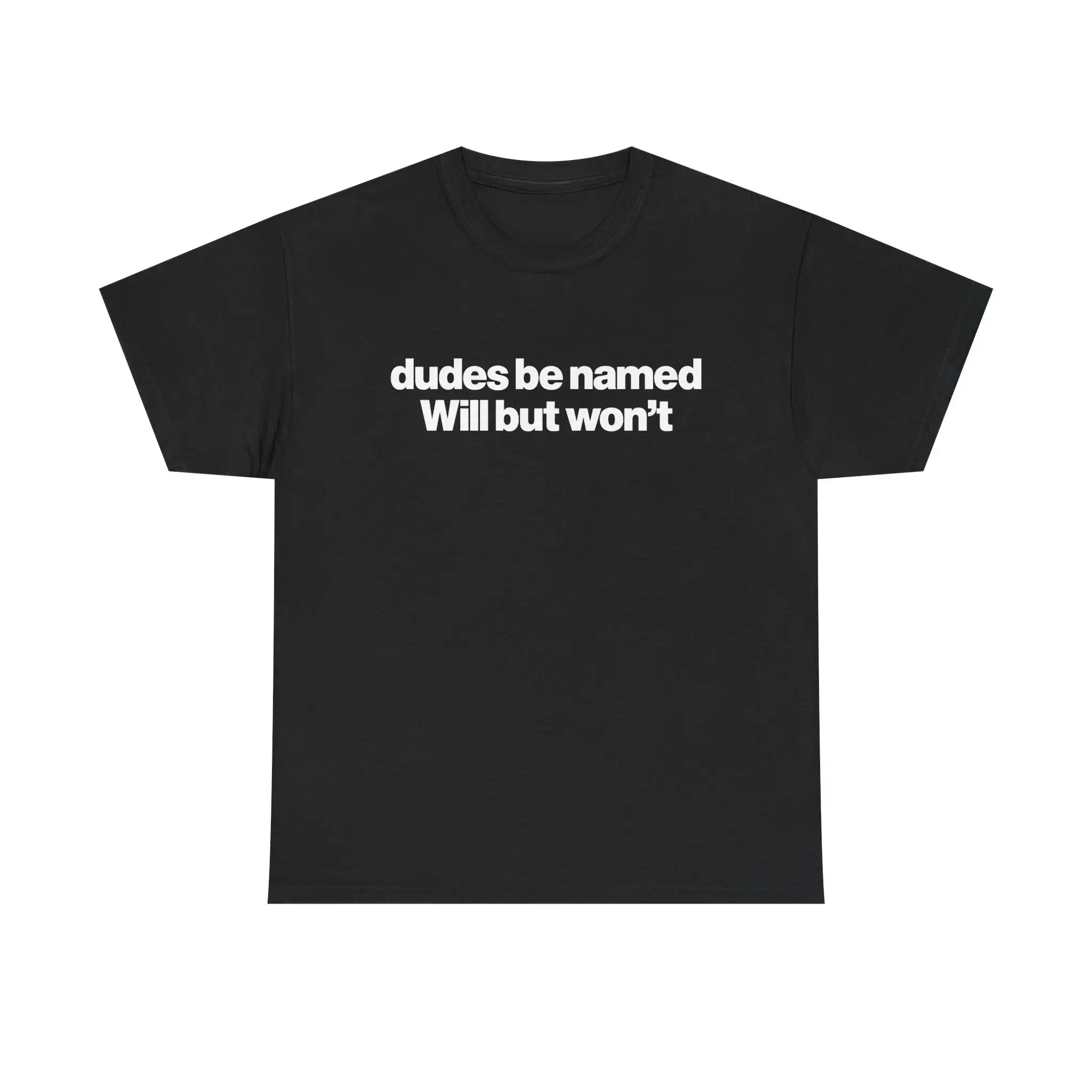 Men's "Will But Won't" Funny Graphic T-Shirt, Casual 100% Cotton Round Neck with Soft, Lightweight Fabric and Seamless Underarm, Tshirt