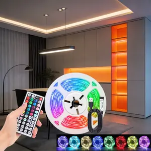 5v RGB LED Strip Light with IR Remote Control, USB Powered, Ideal for Living Room Bedroom Decor, Halloween Christmas Use
