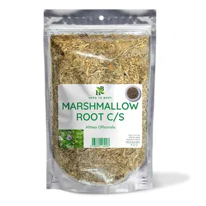 Herb To Body Premium Marshmallow Root C/S | Culinary Grade | Herbal Tea Blend Essential | Cut & Sifted 4oz Dried Beverage