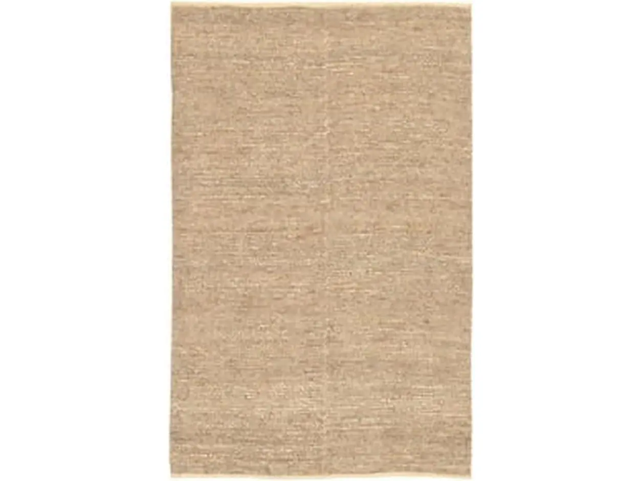 Livabliss COT1930-8RD Handmade Natural Looped Weave Solid Bleach Casual Continental Collection Rug - 8ft Round Shape, Indoor Use Room Decor, Brightens Spaces, Adds Instant Character