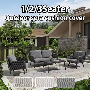 1pc Outdoor Couch Cushion Cover, All-Season Use, Sofa Cover, Elastic Seat Cushion, Furniture Protector, Decorative, Stylish, Comfortable, and Elegant, Suitable for Single, Double, and Three-Seater Couches, Garden Decor, Outdoor Decor