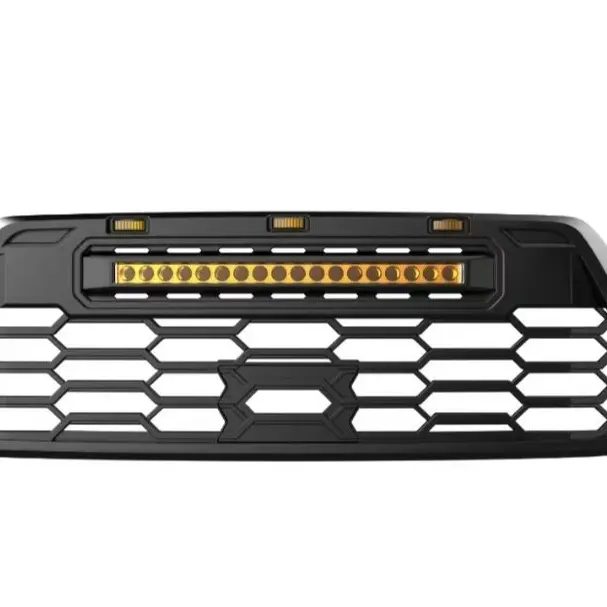 YotaTribe Apex Pro Grille with 20-LED Light Bar & Triple Amber Marker Lights – Fits 2016-2023 Toyota Tacoma