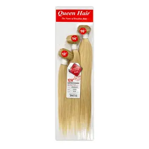 Queen Hair Unprocessed Brazilian Virgin Remy Human Hair Bundle Hair Weave 12A Straight 3Pcs