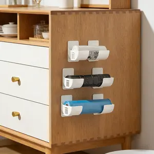 2pcs/pair Wall Mounted Trash Bags Holder Garbage Bag Storage Box Organizer Plastic Bag Film Container Dispenser for Kitchen Shelf