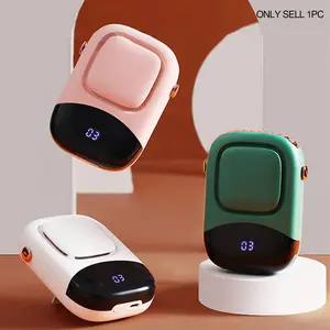 Portable Silent Bladeless Electric Mini Fan, Adjustable 3-speed Suspended Collar & Waist Fans, Rechargeable Rotating Body Fan for Outdoor & Travel & Office, Rechargeable Pocket Fan