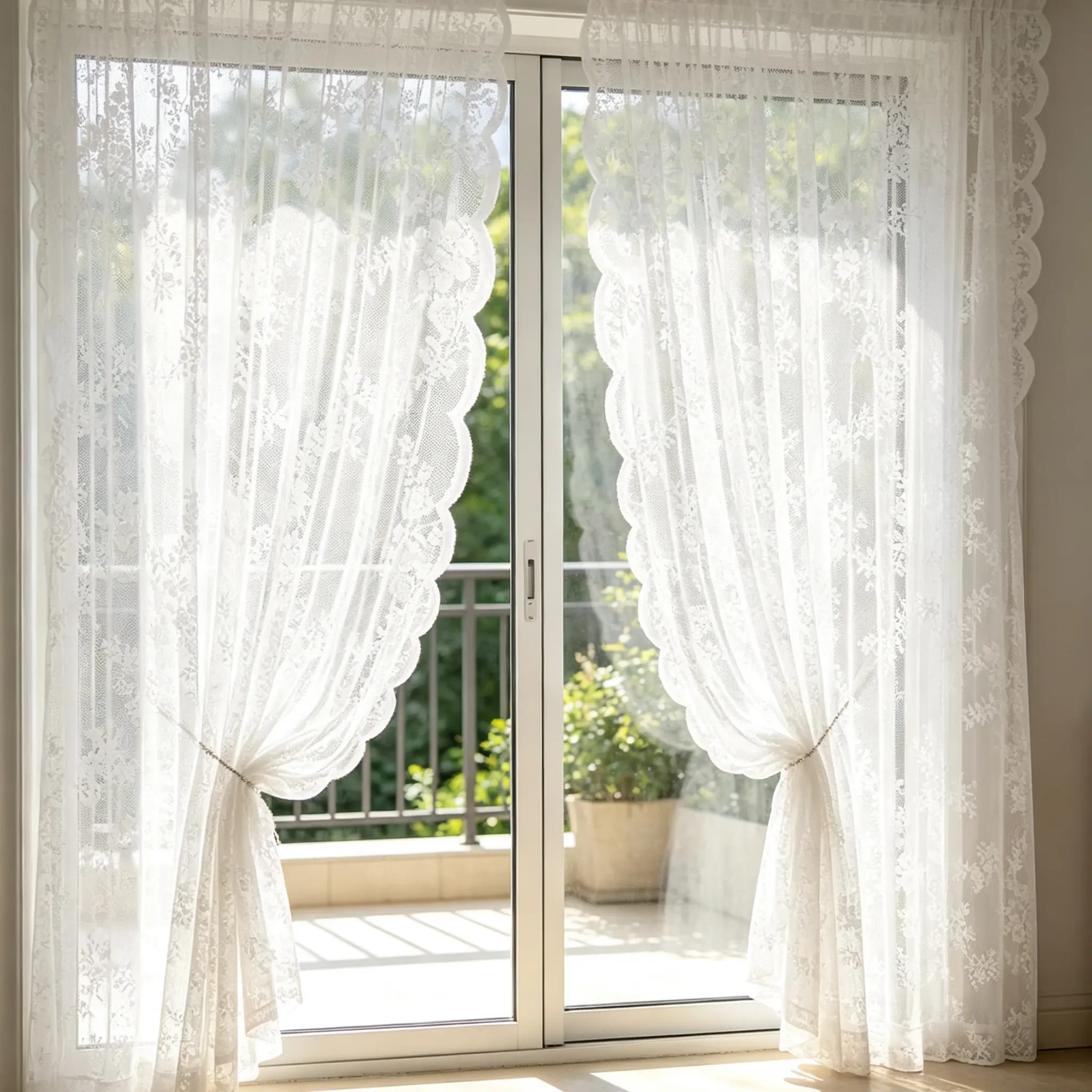 Rose Flower Embroidery Lace Door Curtain, Home Decorative Curtain, 2 Counts/set Light-Filtering Door Curtains for Home & Party Decor, Window Curtains and Nettings, Room Decor Lightweight Curtains
