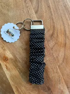 Custom Wristlet Fabric Key Fob Key Chain-Dots