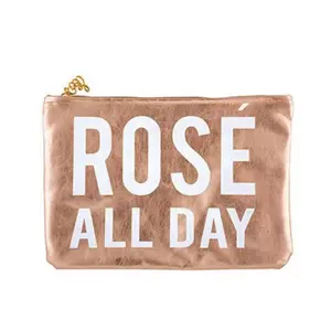 Rose’ All Day Metallic Rose Gold Pouch