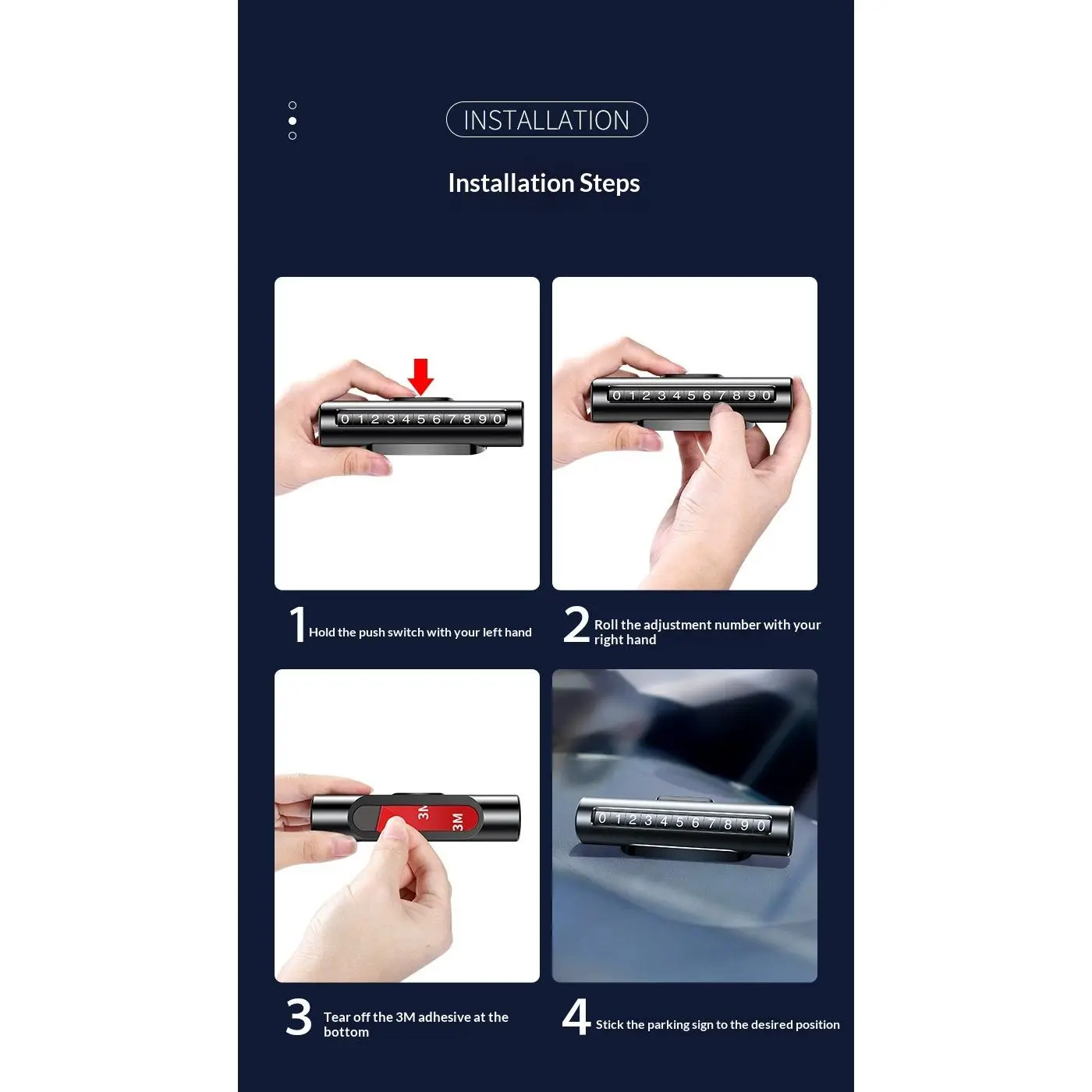 Creative car accessories temporary parking sign, car number plate, hidden parking license plate Creative car accessories temporary parking sign, car number plate, hidden parking license plate