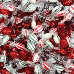 Hard Candy Assortment - 2 Pound Bulk Pack (About 180 Count) - Christmas Candy Individually Wrapped -Old Fashion Christmas Candy - Root Beer Barrels, Cinnamon, Peppermint and Spearmint Mints
