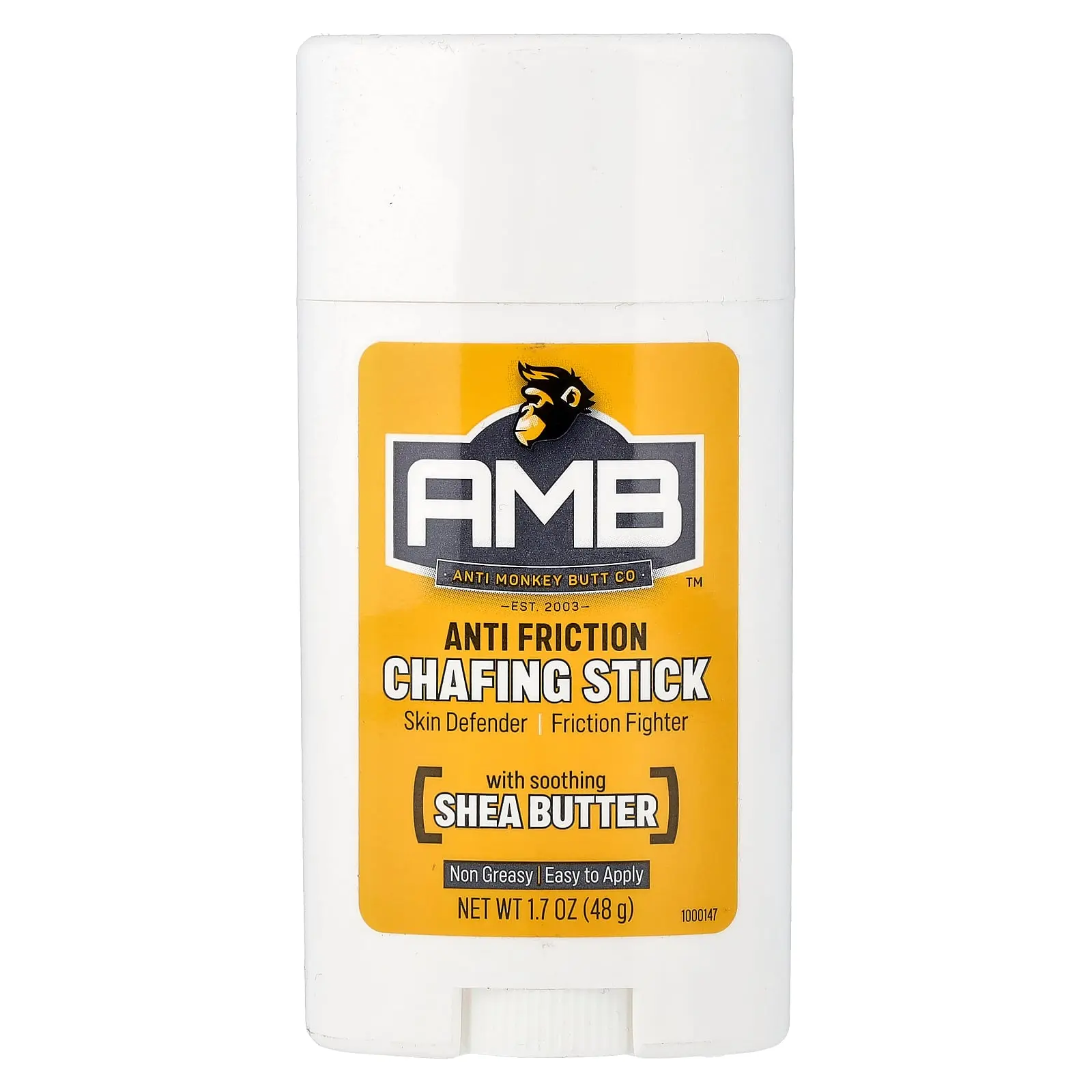 Anti Monkey Butt Anti Friction Chafing Stick With Soothing Shea Butter, 1.7 oz (48 g)