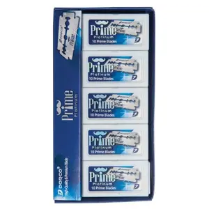 Dorco Prime Shaving Razor Blades Infused with All-Natural, Cooling Alcohol-Free, Gentle Non-Irritating, Hypoallergenic Body-Safe Oils, Cooling Alcohol-Free Oils, Gentle Non-Irritating Oils