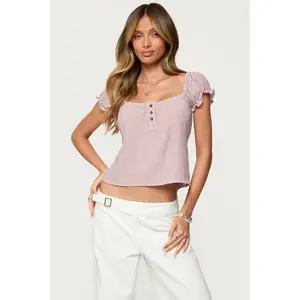 Rhory Pinstripe Babydoll Top