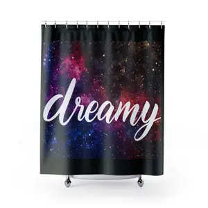 Dreamy Galaxy shower curtain | Space Nebula Bathroom Decor