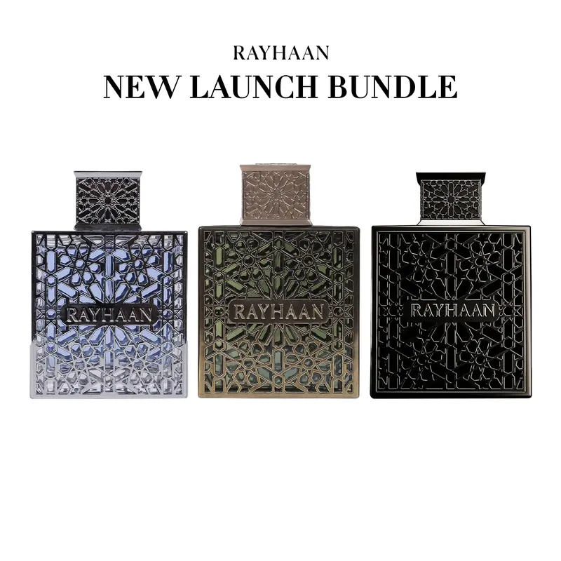 Rayhaan 3 Piece New Launch Bundle for Unisex (3.4 Ounce, Rayhaan Aquatica Eau de Parfum + 3.4 Ounce, Rayhaan Terra Eau de Parfum + 3.4 Ounce, Rayhaan Obsidian Eau de Parfum)