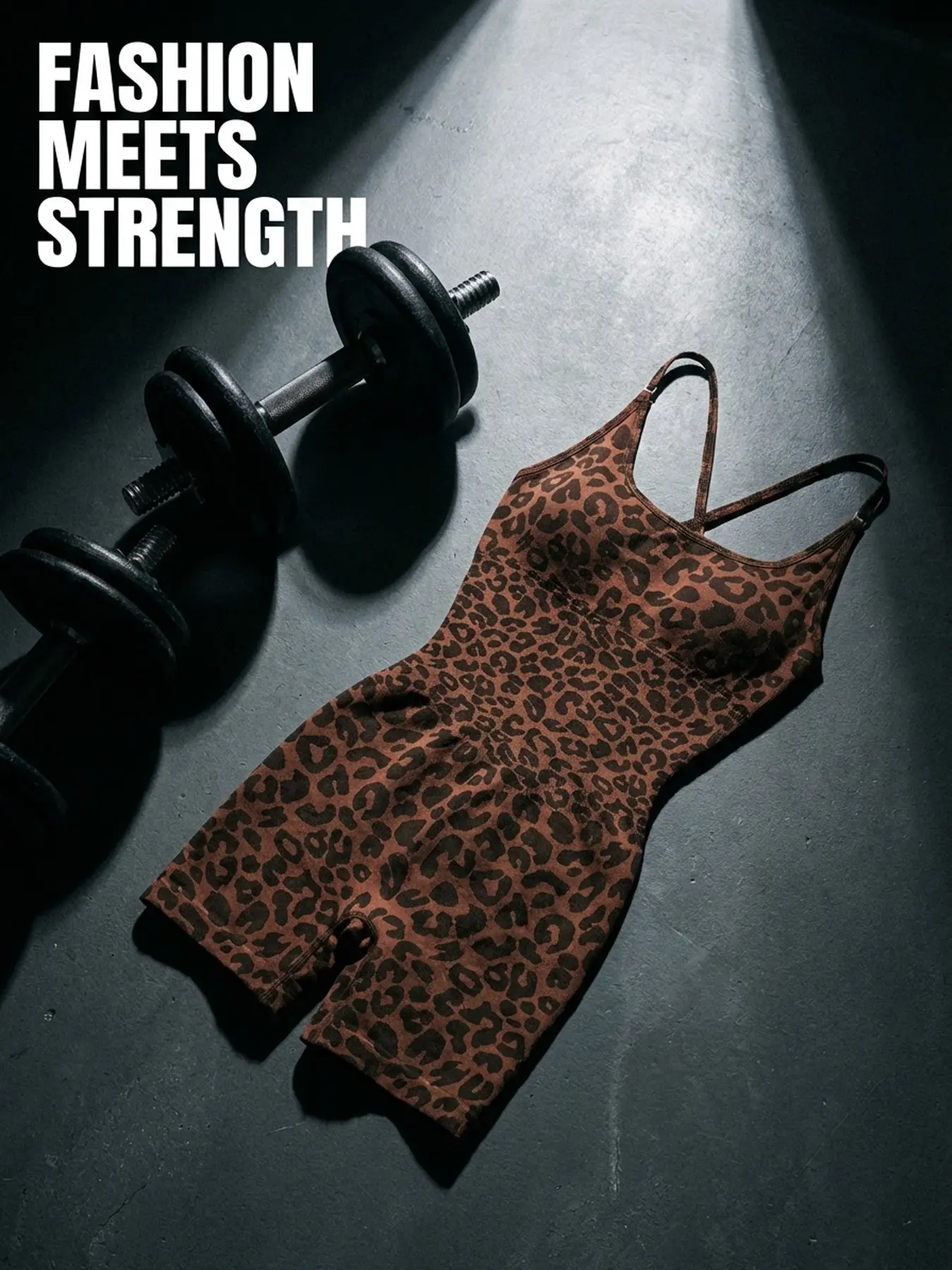 Women's Leopard Print Jumpsuit, Cross Back Seamless Yoga Suit, Comfortable Sleeveless Tank Top Shorts, Ideal for Sports and Yoga