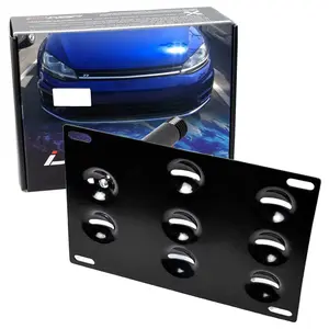 iJDMTOY No Drill Front Bumper Tow Hook License Plate Mounting Bracket Adapter Kit For Volkswagen: 2015-2021 VW MK7 GTI Golf