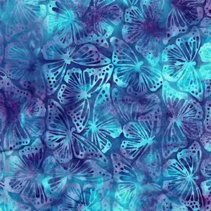 Enchanted Flutter | Side Butterflies | Multi Turquoise Purple