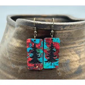 Rustic Engraved Tree Dangle