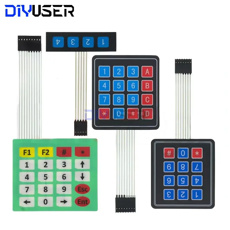 20 Key 1x4 Membrane Switch Keypad
