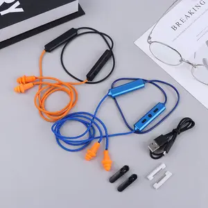Labor Protection Bluetooth Open-Ear Headphones, Wired Noise Suppression Hearing Protection Device with Detachable Cable, Invisible Design for Work Use electronic earphone bluetooth-compatible wireless pc android io