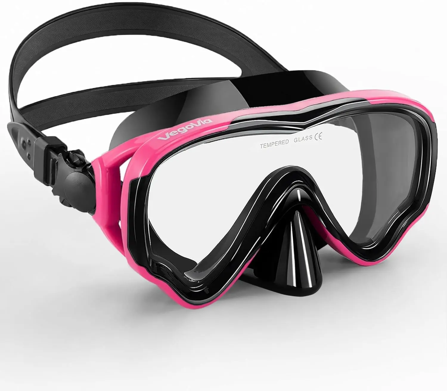 Adult Swim Goggles with Nose Cover, 180° Clear Wide View No Leak Diving Mask Pool Goggles for Women Men Adult Youth