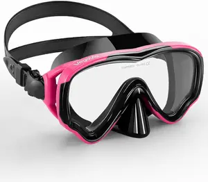 Adult Swim Goggles with Nose Cover, 180° Clear Wide View No Leak Diving Mask Pool Goggles for Women Men Adult Youth