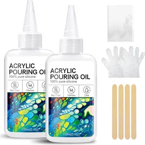 Pouring Oil - 7oz, Pure, , Odorless, Compatible with  or Watercolour, Cell Creation Activator