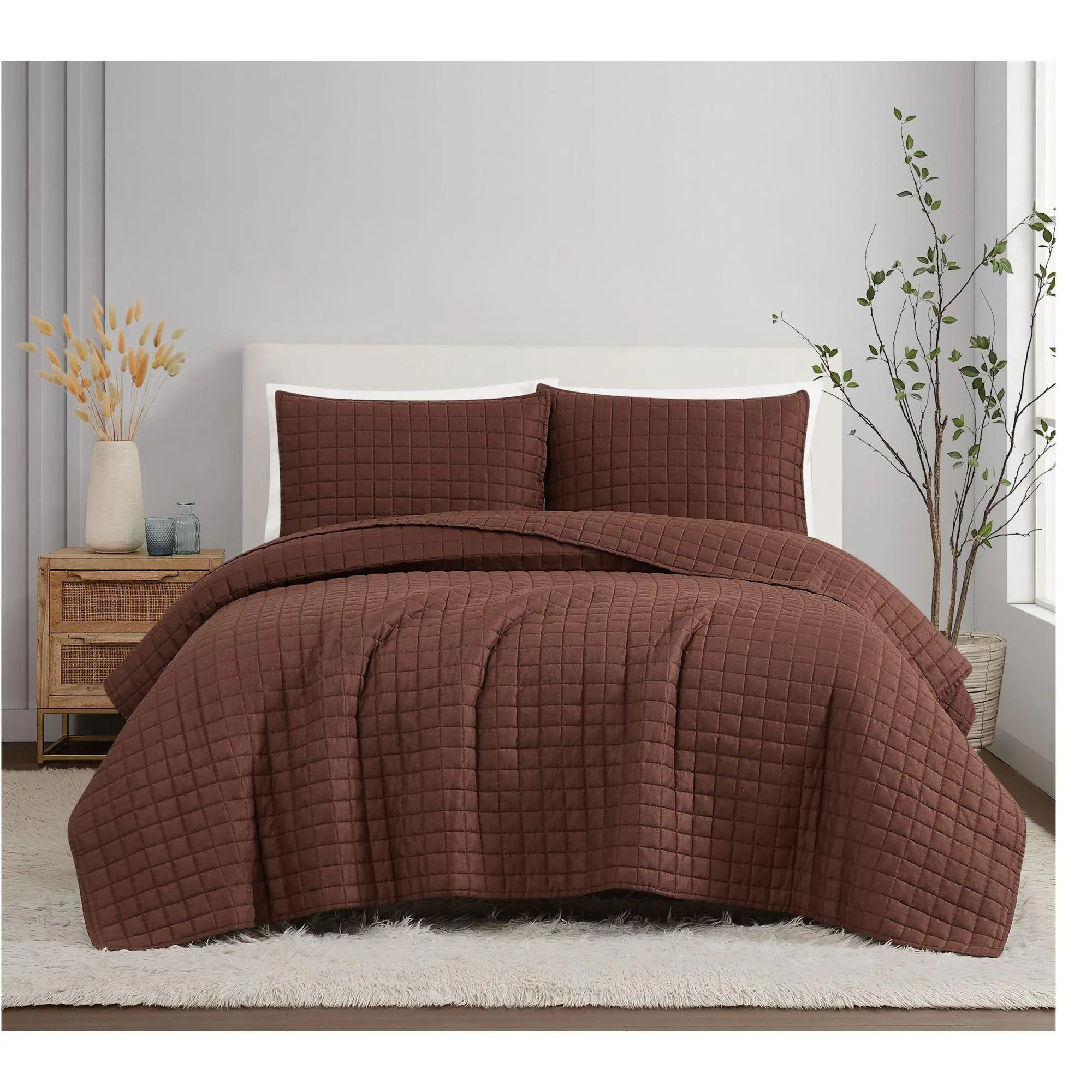 Brooklyn Loom Flax Linen King 3-Piece Quilt Set Brooklyn Loom Flax Linen King 3-Piece Quilt Set