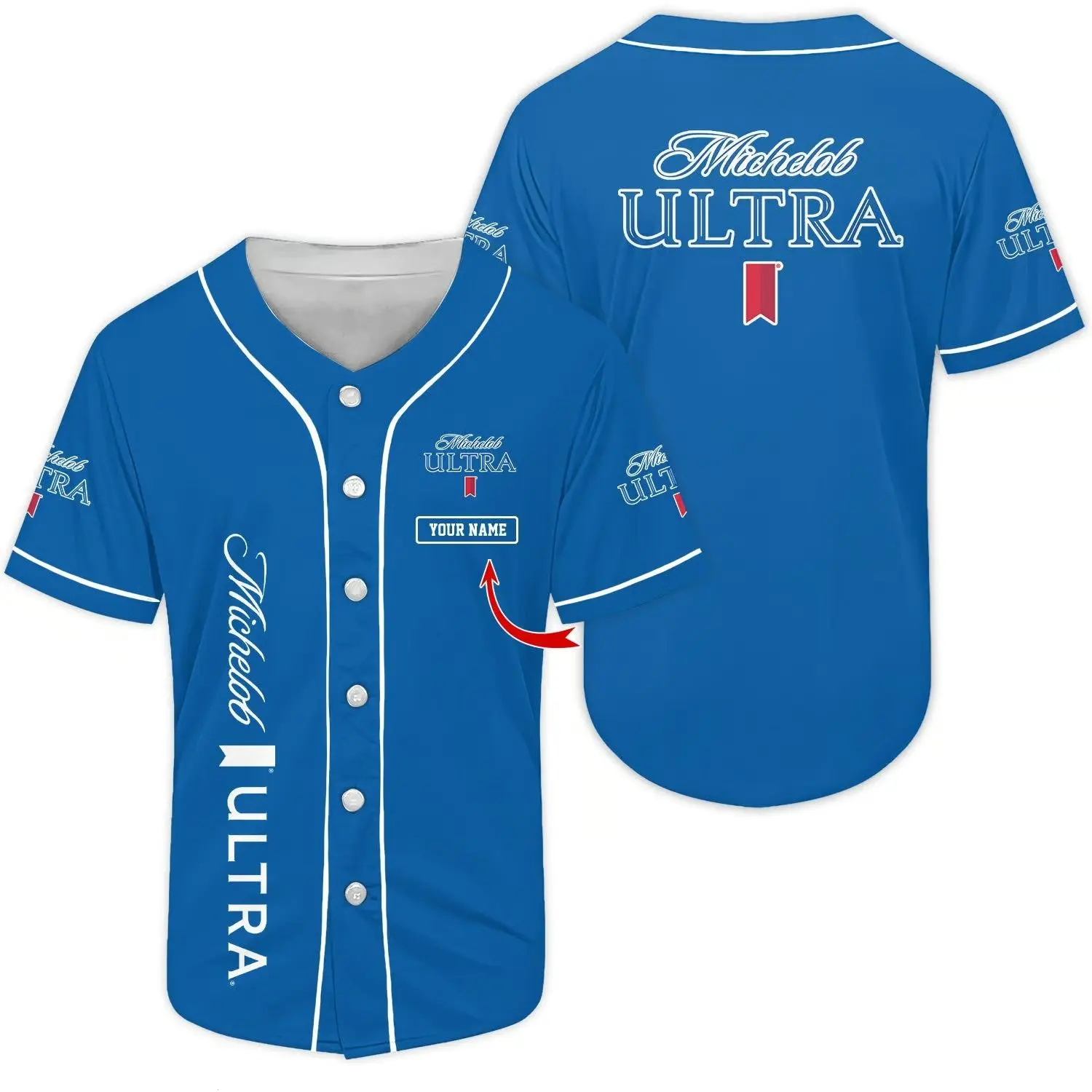 Men's Professional Personalized Baseball Jersey - Custom Name on Front and Back