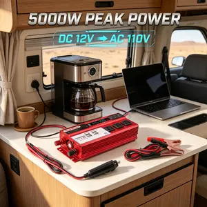 The Ultimate Trucker Hack!  5000W Pure Sine Wave Power Inverter with Remote - Run Your Coffee Maker, Microwave & Tools Anywhere! (Dual AC & USB)