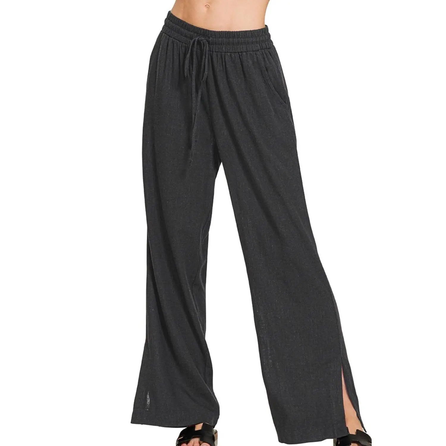 Zenana Linen Drawstring Pants