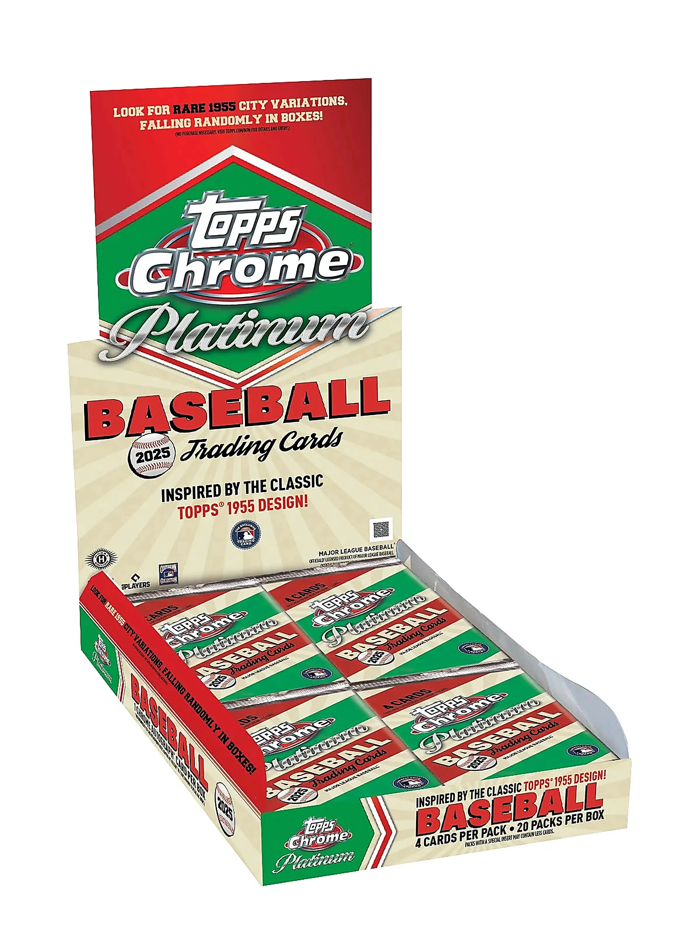 2025 Topps Chrome Platinum Anniversary Baseball Sports Trading Card Pack (1 Pack, Collectibles & Trading Card Accessory)